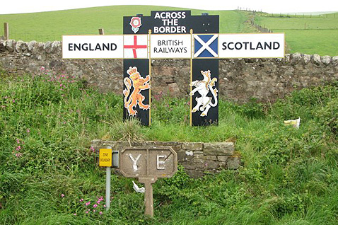 Scottish border with England